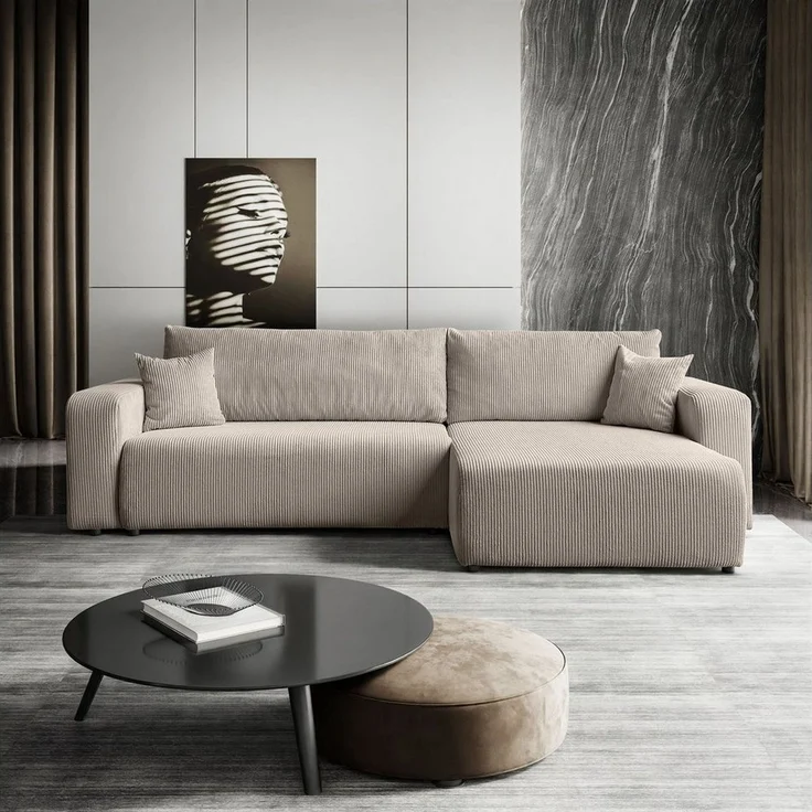 Lookway Ecksofa PRESTIGE L-Form Couch, mit Bettfunktion und Bettkasten – Bild 5