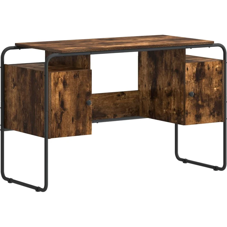 vidaXL Schreibtisch mit Stauraum Räuchereiche 120 x 50,5 x 75,5 cm 8008040 – Bild 2