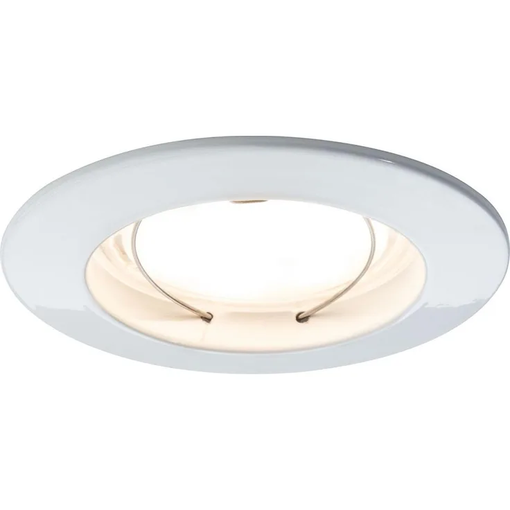 Paulmann Einbauleuchten Set Coin satiniert rund starr LED 3x6,8W 2700K 230V 51mm Weiß matt / Alu Zink13315