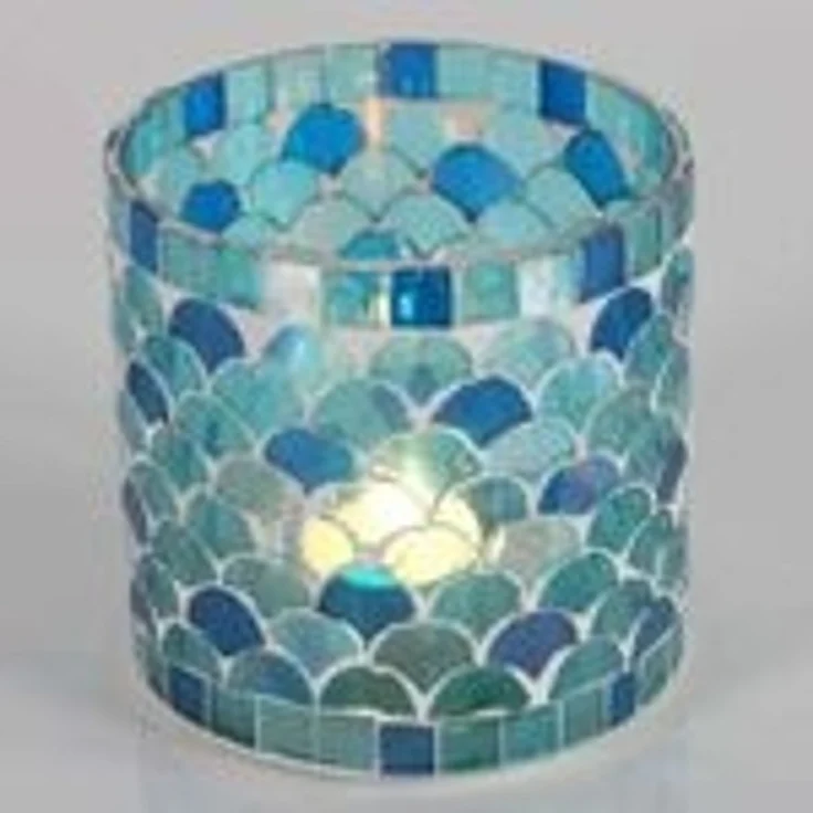Orientalisches Mosaik Windlicht Athen Hellblau M – Bild 10