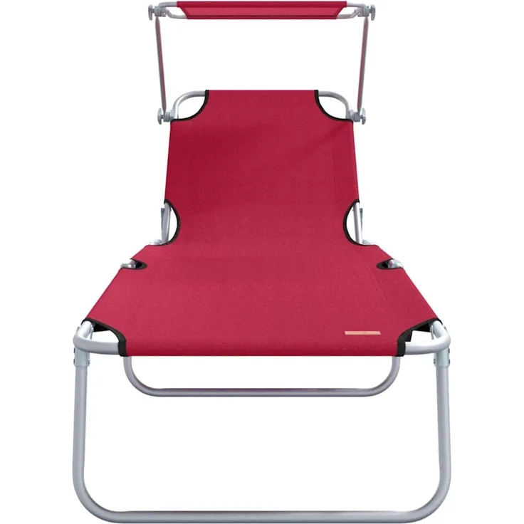 vidaXL Sonnenliege 2 pcs Rot 58 x 188 x 77cm Polyester 42003061 – Bild 4