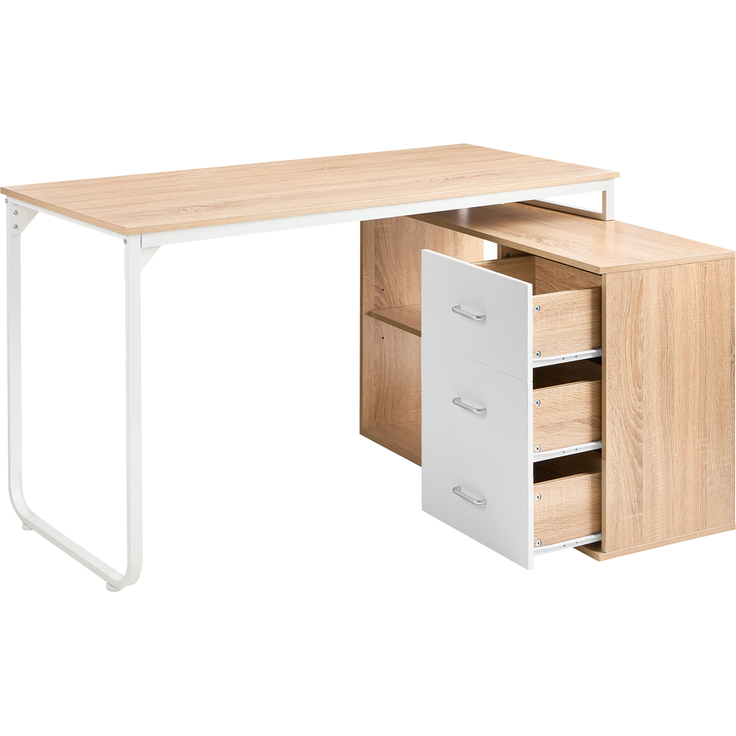 Eckschreibtisch SOGNE Hellbraun 140 cm 100 cm – Bild 4