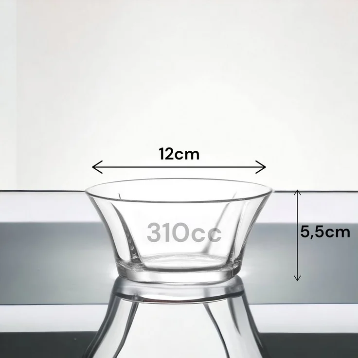 LAV Schale Truva Glasschalen: 6er Set 310cc, Ideal für Desserts, (6-tlg) – Bild 3