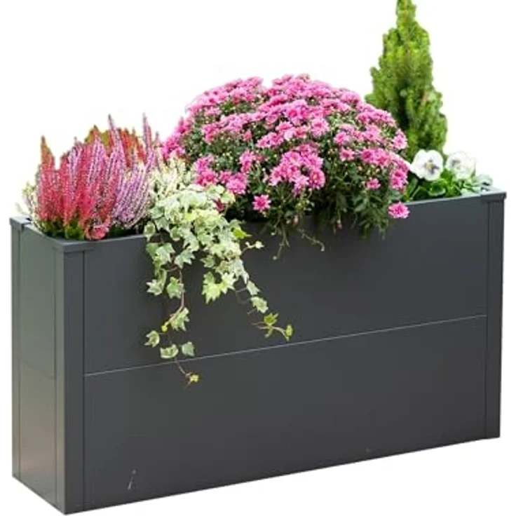 Westmann Talus L | Metall Pflanzkübel rechteckig | – Bild 1