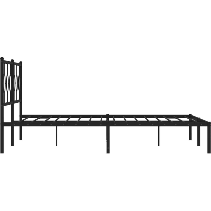 Doppelbett, Bettgestell Modernen mit Kopfteil Metall Schwarz 193x203 cm d628e – Bild 6