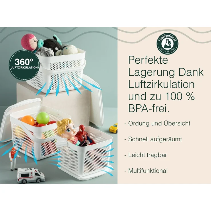 uandu home Vorratsdose Kartoffel Aufbewahrungsbox Küche, Zwiebeln, Knoblauch Aufbewahrung, (Korb für Spielzeug, Wäschekorb, Regal Korb, Aufbewahrungskorb für Bad, Vorratskorb, Küchen Aufbewahrung & Organizer) – Bild 3