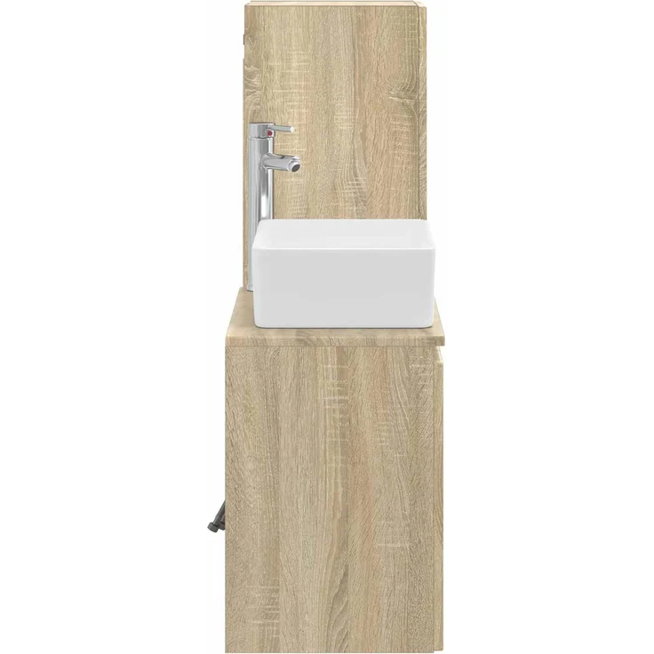 vidaXL Badezimmerschrank-Set 2 stk. Sonoma-Eiche 33 x 34,5 x 100 cm 3406125 – Bild 4