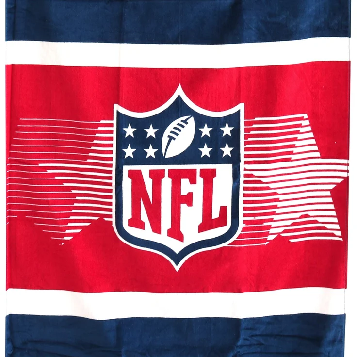 NFL Velour Badetuch 80 x 150 cm rot/blau Baumwolle Handtuch Saunatuch – Bild 6