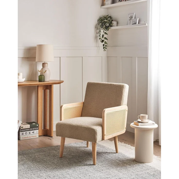 Sessel HOJBY Bouclé Beige – Bild 2