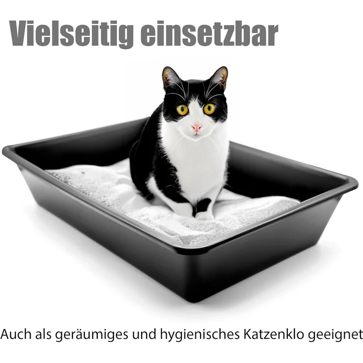 BigDean Allzweckkiste Wanne aus Kunststoff 60x40x12 cm multifunktional einsetzbar (Packung, 1 St, Wanne), Multifunktional, Katzenklo, Mörtelwanne, Pflanzwanne – Bild 4