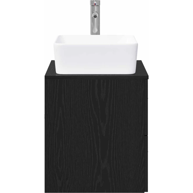 vidaXL Wandmontierter Waschbeckenunterschrank Schwarze Eiche 3404391 – Bild 6