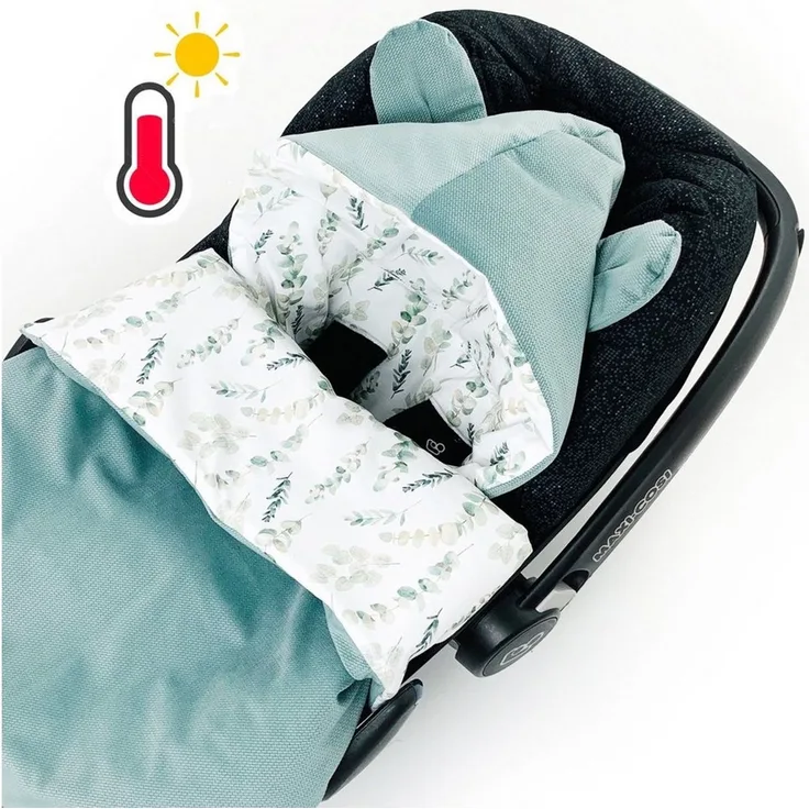Einschlagdecke Baby Sommer Fußsack für Babyschale Frühling leicht wattiert, BABEES