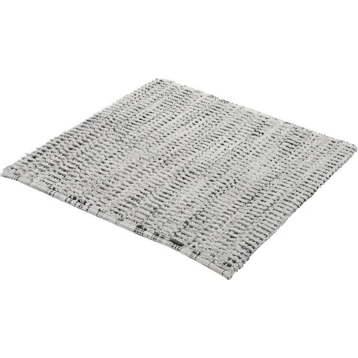 Kleine Wolke Badematte Sway, Höhe 10 mm, rutschhemmend beschichtet, fußbodenheizungsgeeignet, Baumwolle, quadratisch, Badteppich, Uni Farben mit Melange Effekt – Bild 1