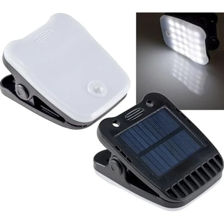 ChiliTec LED Solarleuchte LED Solar Klemmleuchte SWK 8020, PIR, IP44, 150lm, neutralweiß – Bild 3