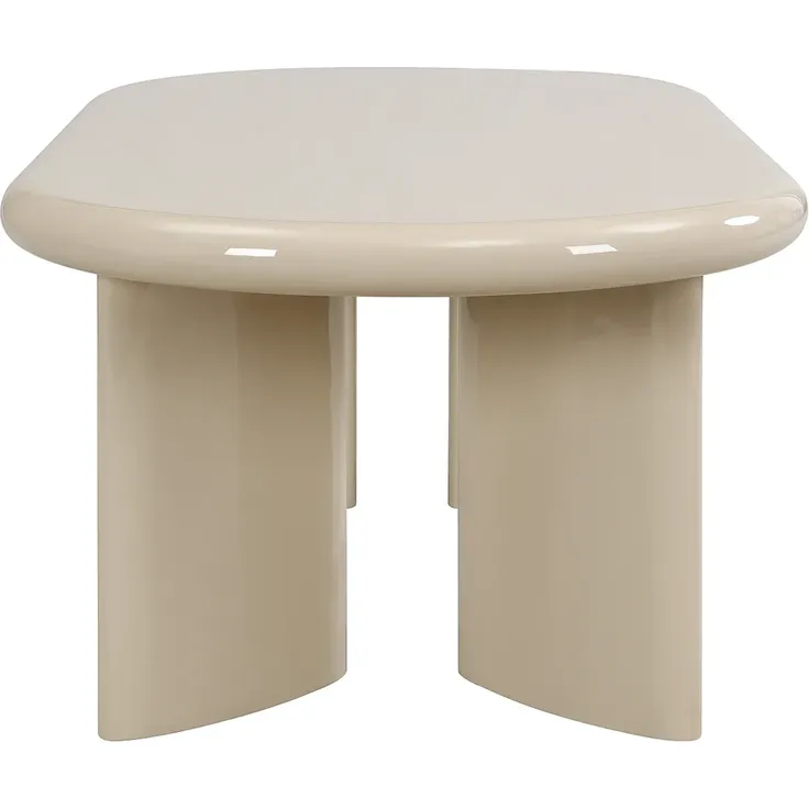 Vente-unique - TABEMI Couchtisch Holz, Platte Beige - B 60 cm x H 40 cm x L 120 cm – Bild 6