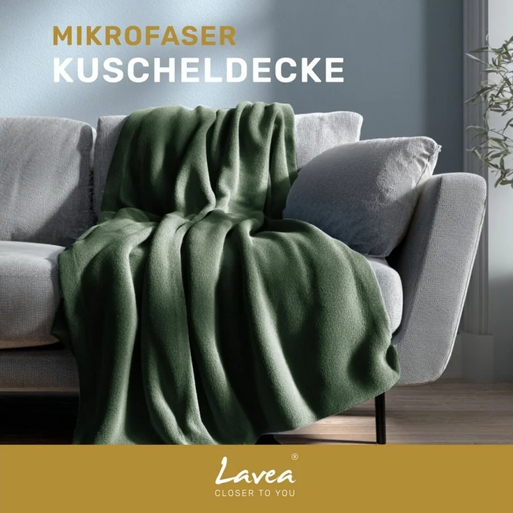 Wohndecke Kuscheldecke, Fleecedecke, Wolldecke flauschig und weich, Lavea, Sofadecke, Atmungsaktiv & Hautfreundlich, Decke – Bild 2