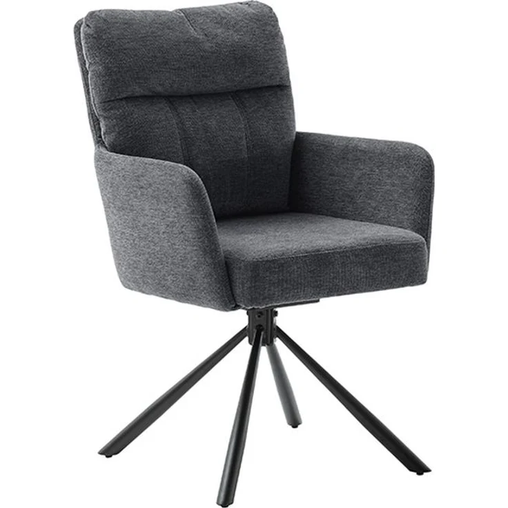 Esszimmerstuhl >Urbain / Utica< 2er-Set in anthrazit - 60x92x67 (BxHxT) – Bild 2