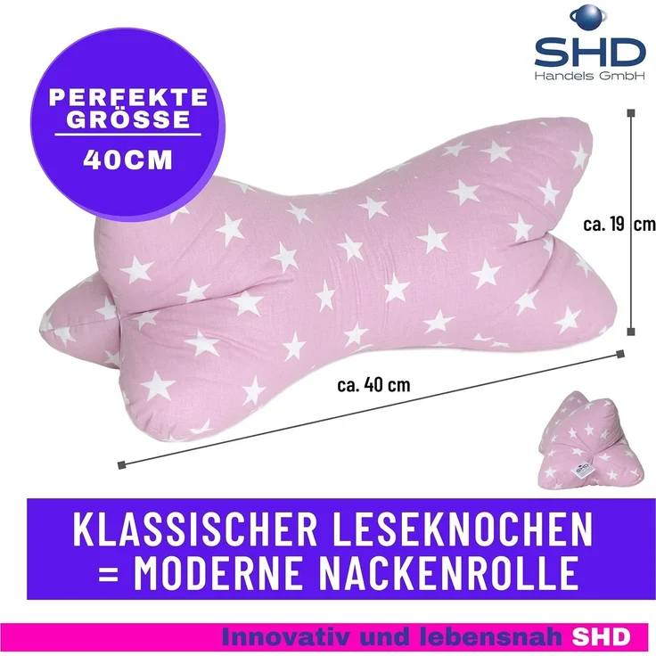Original Dr. Berger Leseknochen Stern Rosa 40 x 18 cm – Bild 2
