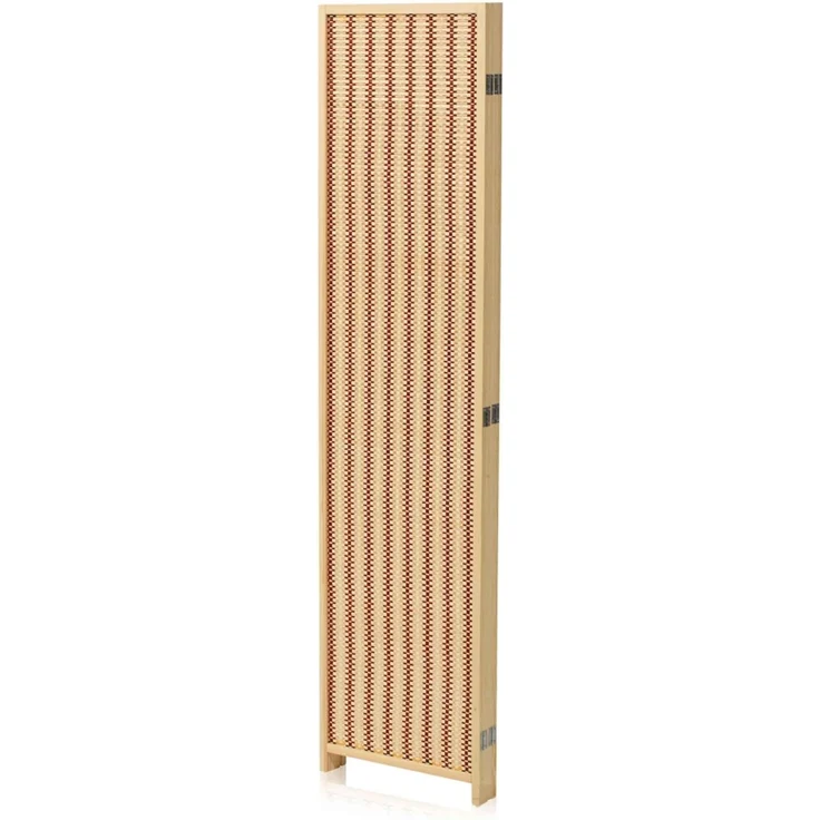 Makika Trennwand / Raumteiler aus Holz / Bambus Faltbar - Natur Braun – Bild 3