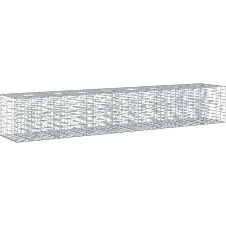 vidaXL Gabionen-Hochbeet 2 stk. 340 x 60 x 55 cm Verzinkter Stahl 3422230 – Bild 2