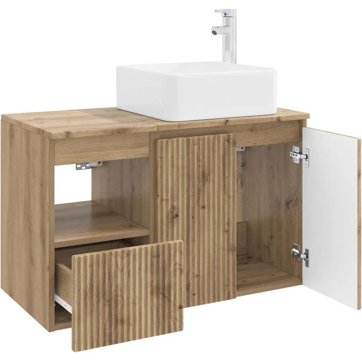 vidaXL Badezimmerschrank-Set 2 stk. Artisan-Eiche 83 x 35 x 80 cm 3404073 – Bild 4