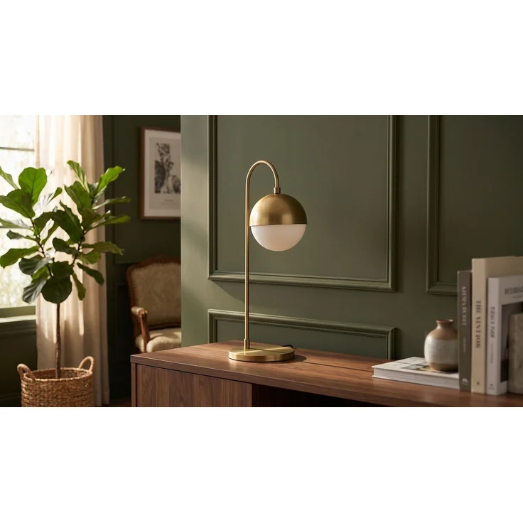 KAWOLA Tischlampe ENORA Glas gold 53 x 25 x 18 cm – Bild 6