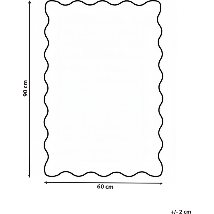 Badematte NANGAL Grau Beige 60 x 90 cm Baumwolle – Bild 2