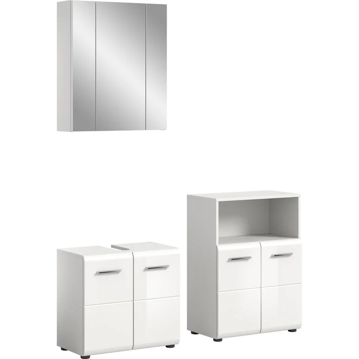 Badezimmerset Ice X - Weiß / Weiß Hochglanz – Bild 1