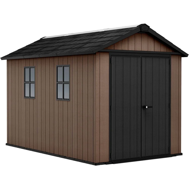 Dmora Gartenhaus Kincardine, Gartenhütte, Gartenhaus, Werkzeugschuppen, 230x350 h246 cm, Braun – Bild 1