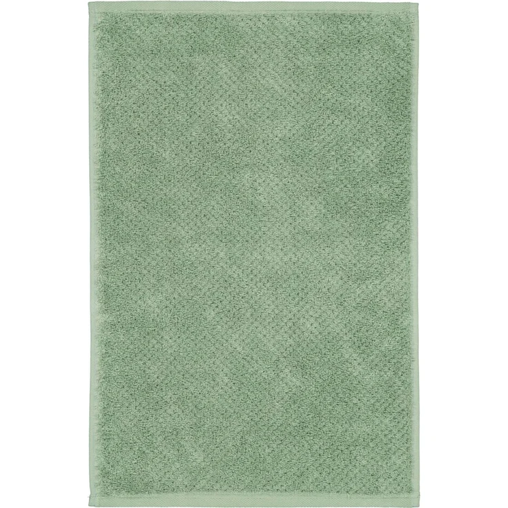 CAWÖ Gästetuch, 3er Pack - Pure, Walkfrottier, Struktur-Design, Baumwolle, einfarbig Grün 30x50cm – Bild 2