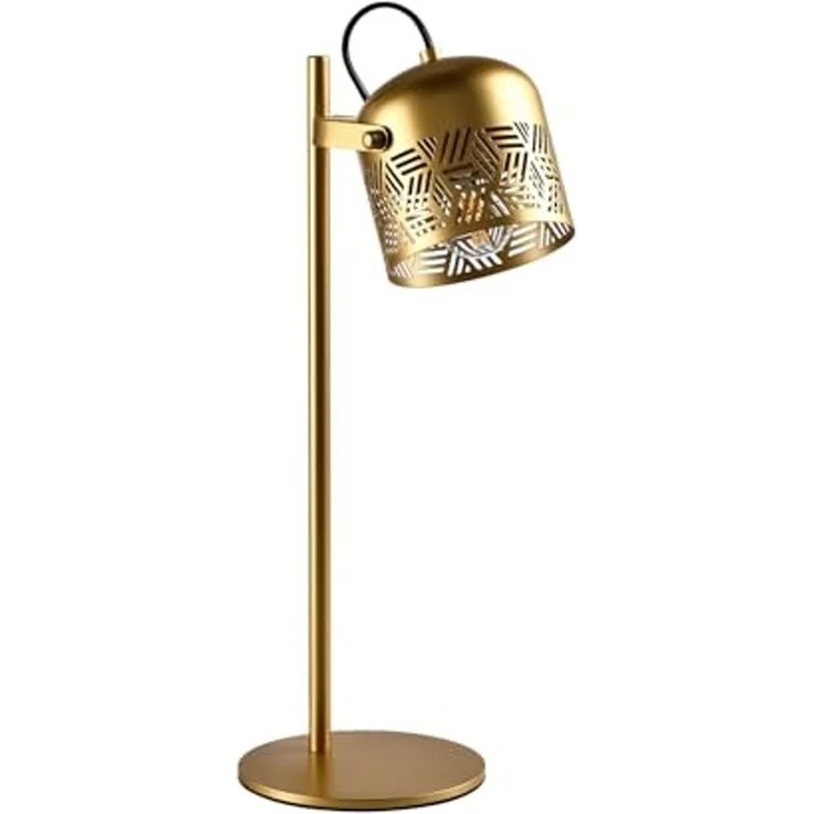 LQWELL Tischleuchte E27 Nachttischlampe LED Tischlampe, Leuchtmittel wechselbar, ohne Leuchtmittel, Retro Palaststil Tischleuchte, Metall Schreibtischlampe Esstischlampe, für Schlafzimmer Esszimmer Museum Studio Büro Bar Geschäft Dekor – Bild 6