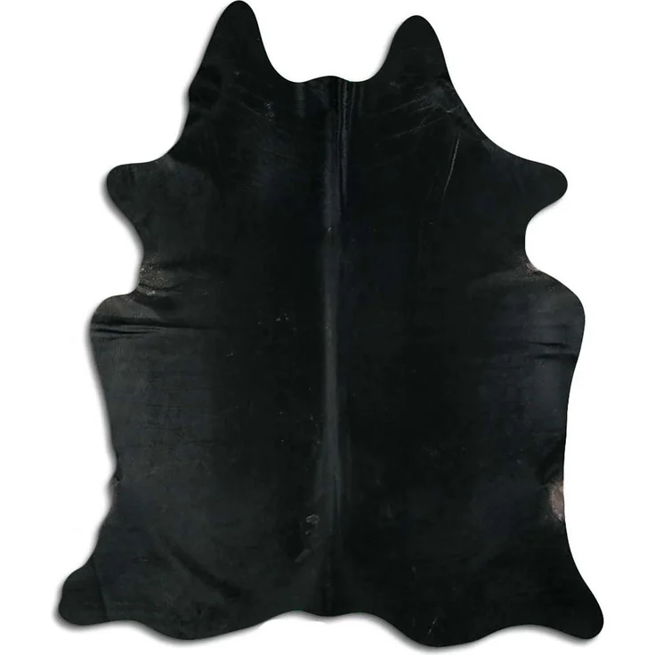Livorio Fellteppich, Rinderfell schwarz / black, 200 x 225 cm – Bild 4