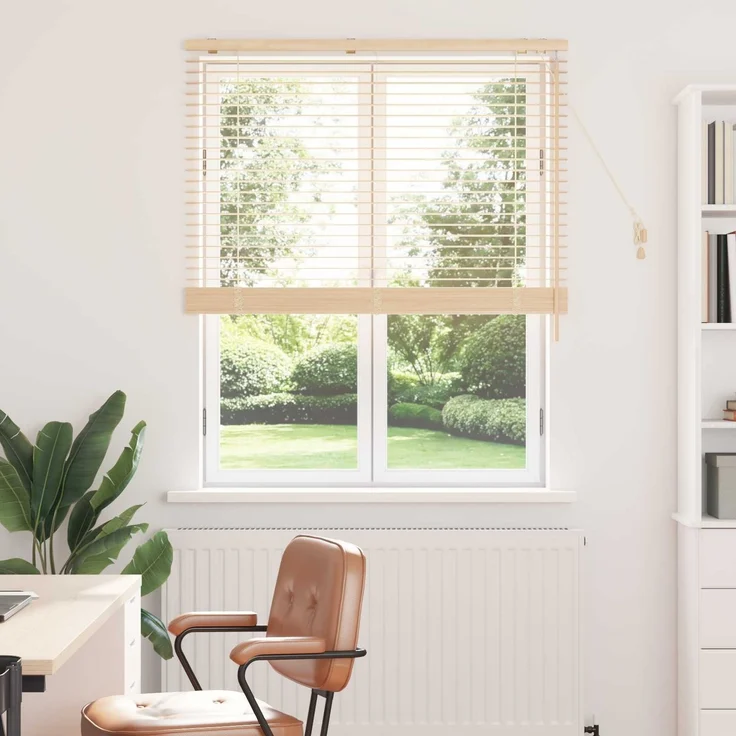 vidaXL Venezianische Jalousie Eichenoptik 110 x 160 cm 35 mm 42015343 – Bild 1