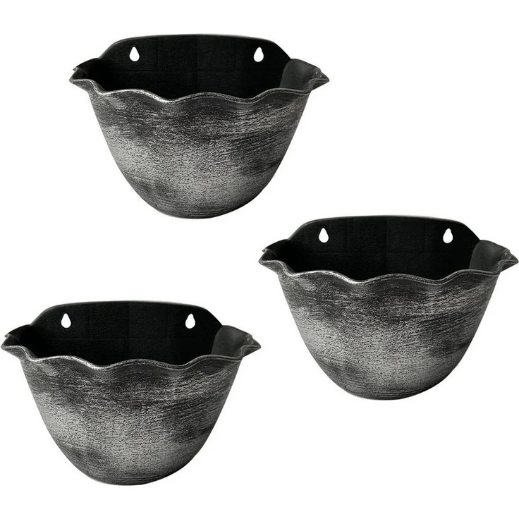 HTI-Living Pflanzschale Pflanzschale Nessa Muschel Wandmontage (Stück, 3 St, 3 Pflanzschalen), Blumentopf hängend Kunststoff – Bild 1