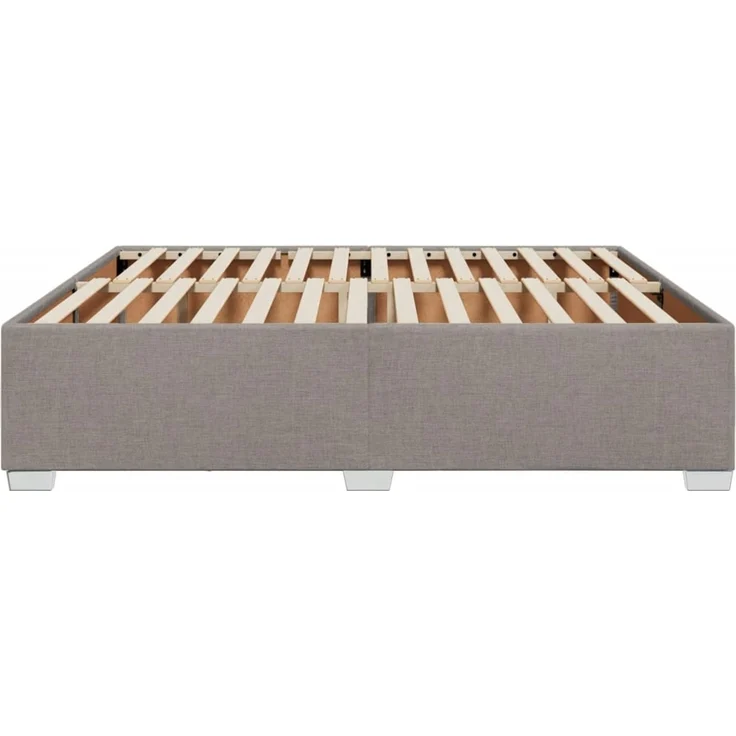 vidaXL Bettgestell ohne Matratze Taupe 180x200 cm Stoff 3284496 – Bild 4