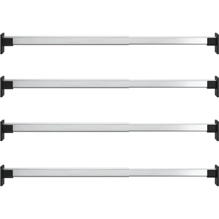 vidaXL Teleskop-Kleiderstangen 4 Stk. Silbern 58-100 cm 3102979