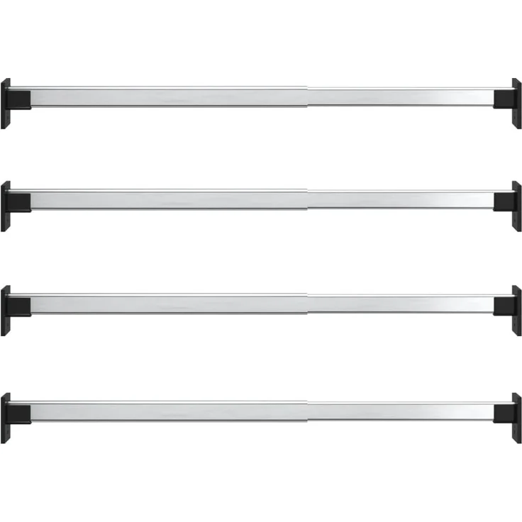 vidaXL Teleskop-Kleiderstangen 4 Stk. Silbern 58-100 cm 3102979 – Bild 1