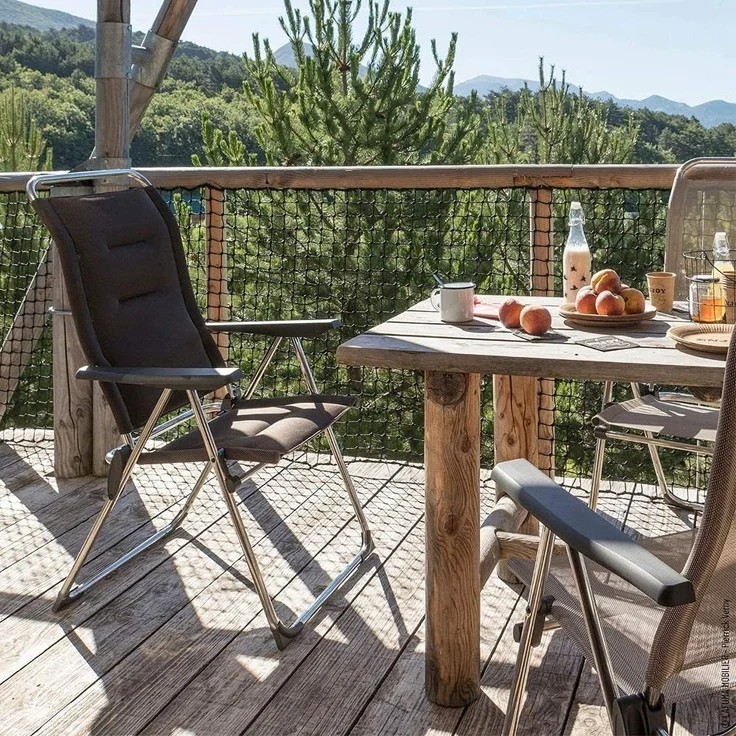 Lafuma Kompakter Klappstuhl für unterwegs, ALU CHAM, Air Comfort, Taupe, LFM2771-6899 – Bild 5