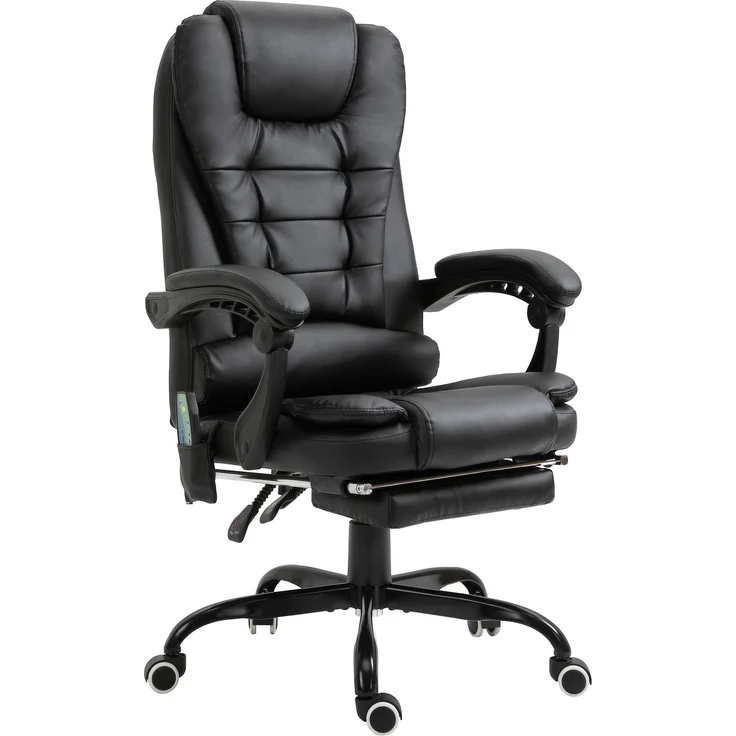 MELAYR, Schreibtischstuhl mit 7 Massagepunkten, 67 x 79 x 121 cm, Schwarz – Bild 1