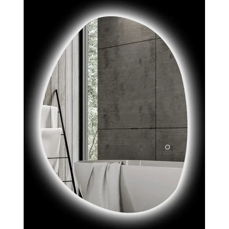 Badezimmerspiegel 80 x 5 x 60 cm, silberfarben, mit dimmbarer LED-Beleuchtung und Antibeschlagfunktion – Bild 6