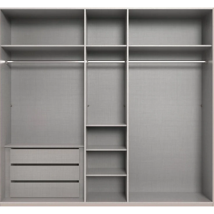Wimex Drehtürenschrank Kleiderschrank London, in den Breiten 180cm, 225cm oder 270cm (mit verschiedenen Griffen in goldfarben, silberfarben oder schwarz) wahlweise mit Basic- oder Premium-Ausstattung erhältlich – Bild 3