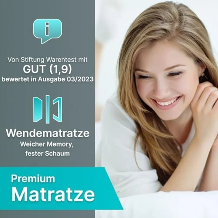 Sun Garden 'Memovita' V880 7-Zonen Viskoschaummatratze – Bild 3