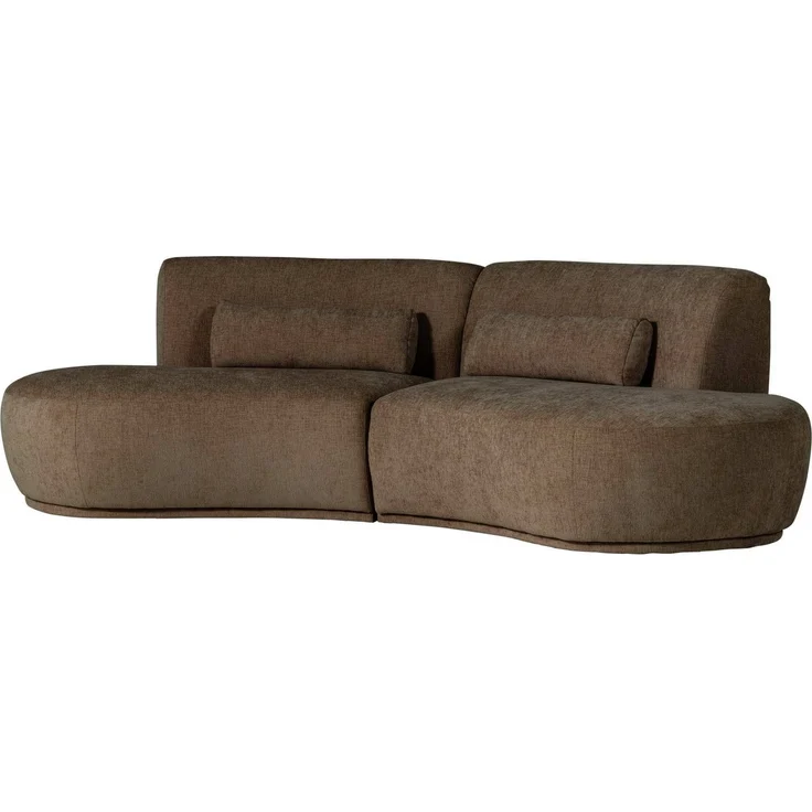 Sofa Batavier 4-Sitzer, Webstoff mit Melange-Effekt, modern halbrund, braun, großzügiges Familiensofa – Bild 3