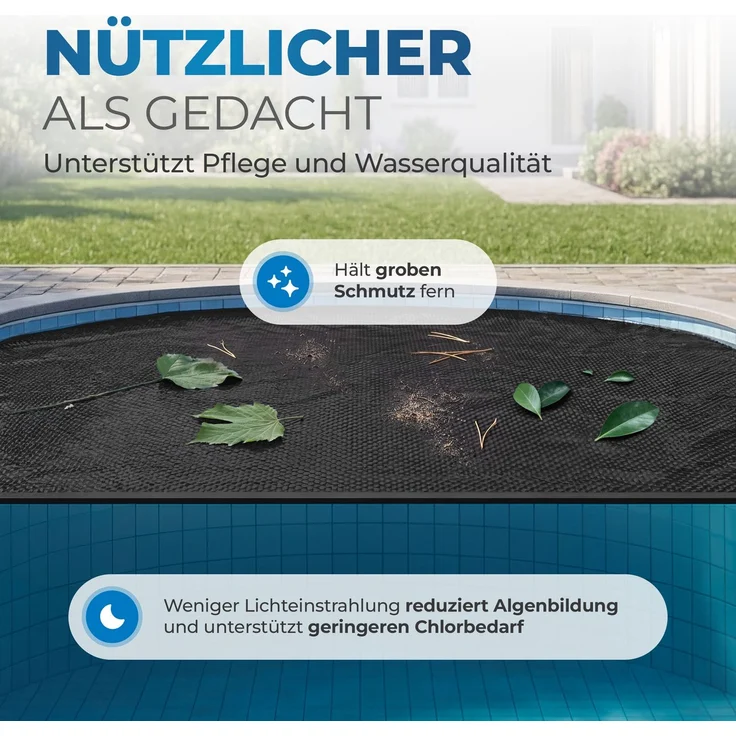 Miganeo Pool Solarfolie Ø 457 cm Deluxe rund | schwarz | 180 my | 12 mm Luftblasen – Bild 6
