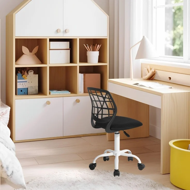 FurnitureR Kinderstuhl Schreibtisch Höhenverstellbar, bunter ergonomischer Jugendstuhl mit Rückenlehne und Armlehnen, Kinderstuhl mit 5 Rädern, für Kinder 3-10 Jahre alt, maximale Belastung 100 kg