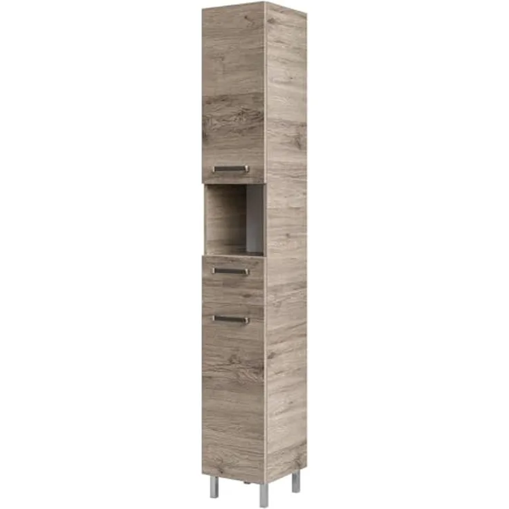 Hochschrank Oasis / Offenbach, Holzwerkstoff, Metall, Holzfarben, 30 x 196 x 33 cm