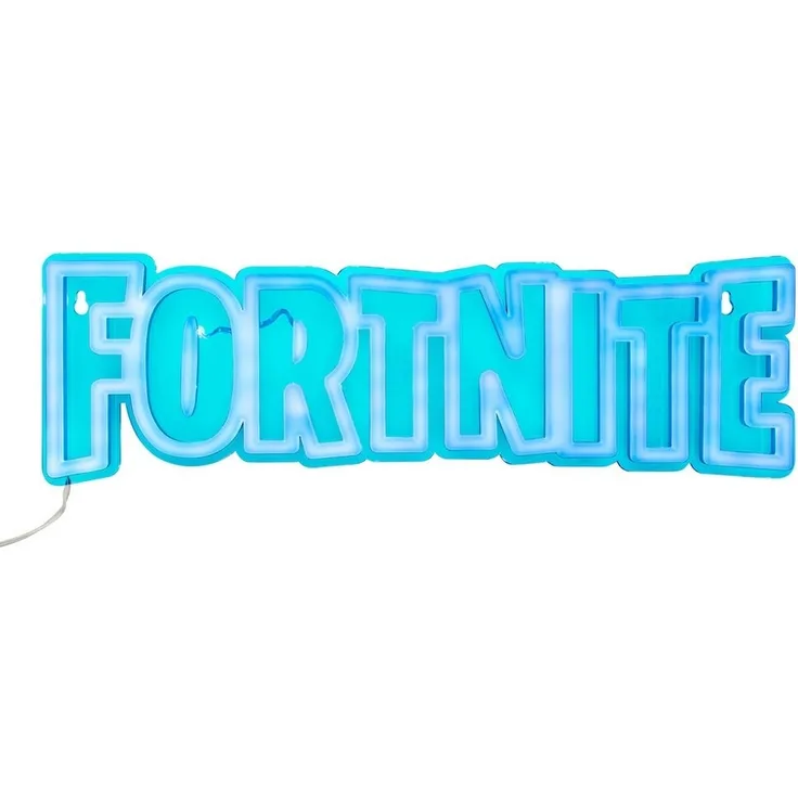 Paladone LED Dekolicht Fortnite LogoLampe – Stylisches Neonlicht für echte Fans!, LED fest integriert, blau, Wandmontage möglich