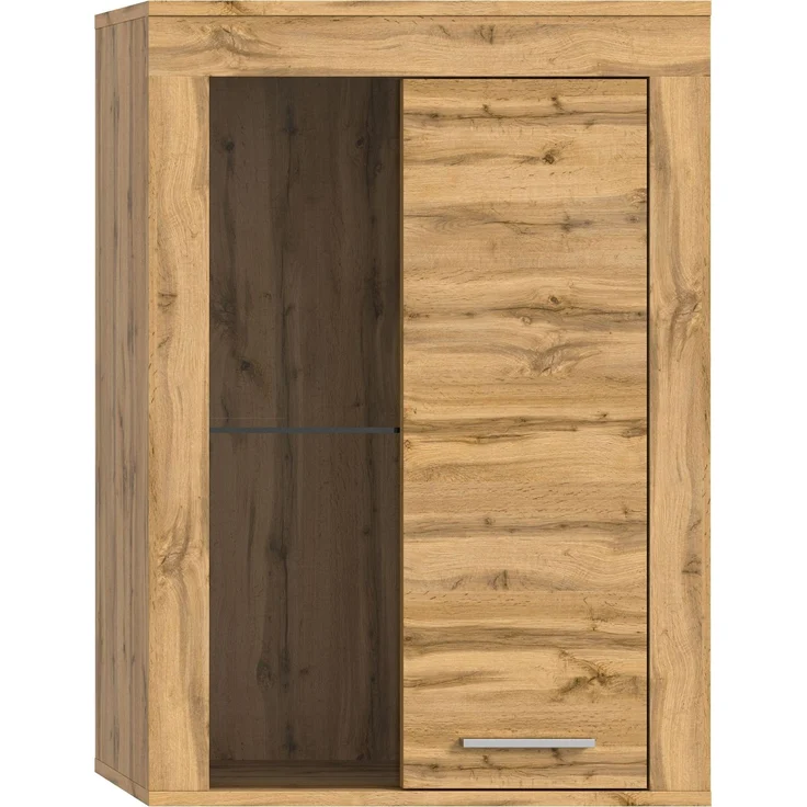 xonox. home Wohnen Jam X8BM9T40 Vitrine Glasvitrine Dekoschrank Glas-Kommodein in Wotan Eiche Melamin, ca. B/H/T: 600 x 86 x 35 cm – Bild 2