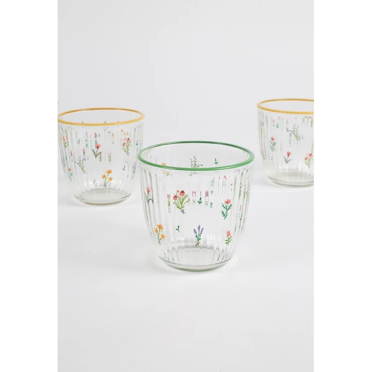 Hermia Concept 'Botanical 290' Gläser-Set (4-teilig), Gelb / Grün, 8,6 x 8,6 x 8,5 cm, 290 ml – Bild 5