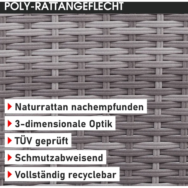 BRAST Gartenmöbel Set Delight Grau/Anthrazit bis zu 7 Personen inkl. extra Dicke Kissen Outdoor Loungemöbel Sitzgruppe Essgruppe Garnitur – Bild 10